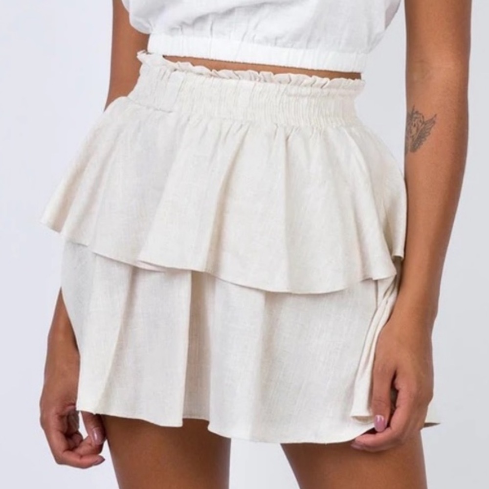 PRINCESS POLLY Greta Ruffle Mini Skirt